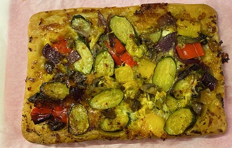 Jamie Oliver inspired roast veg pizza